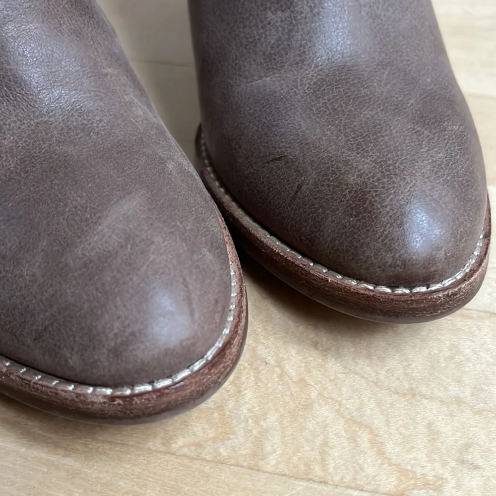 Aquatalia Basket-Weave Tan Leather Frannie Weatherproof Ankle Heeled Booties - Picture 10 of 15